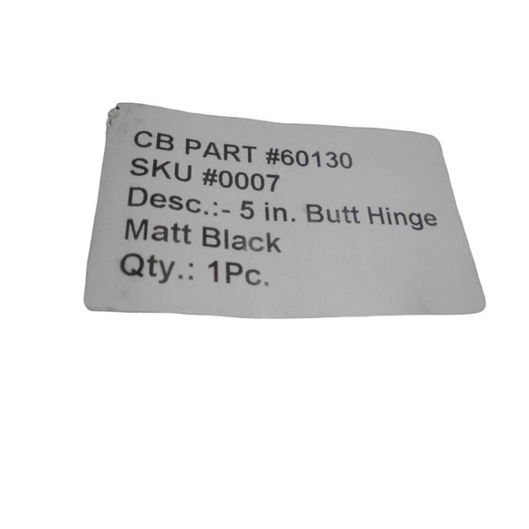 5 in. Matte Black Cast Iron Butt Hinge, Heavy Duty Gate Hardware - Free Shipping - Picture 4 of 4